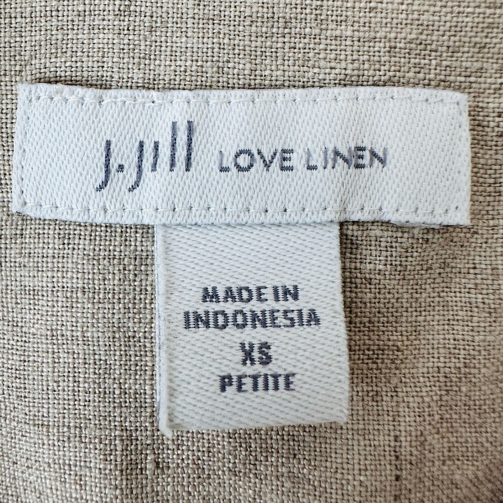 J. Jill Love Linen 100% linen long sleeve button down shirt with side slits - Picture 9 of 9